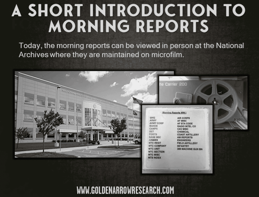 morning reports are at nara st louis research room on microfilm